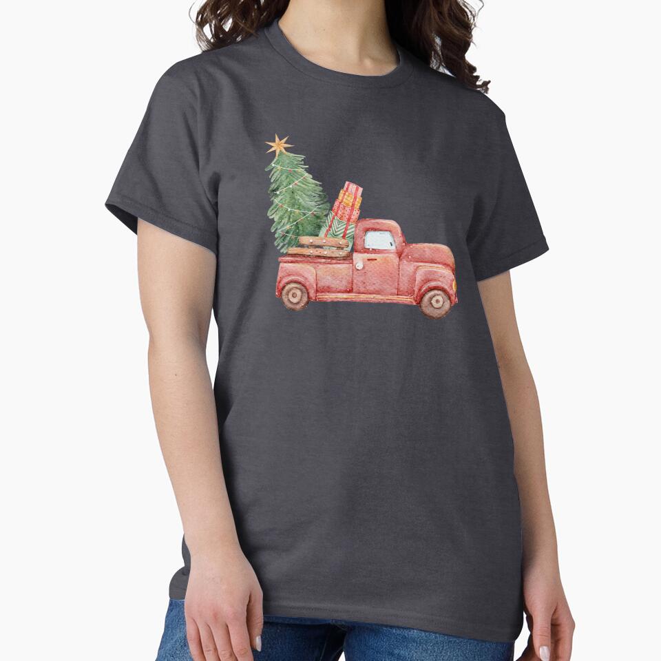 Red Truck.  Christmas.  Christmas Tree.  Holiday by RoyalTacoBelle
