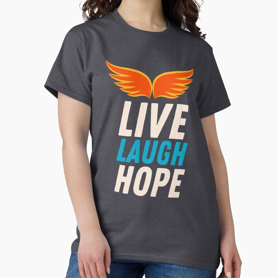Live Laugh Hope - Short Motivational Saying | Colorful Stylish Hope Typography by Delandor