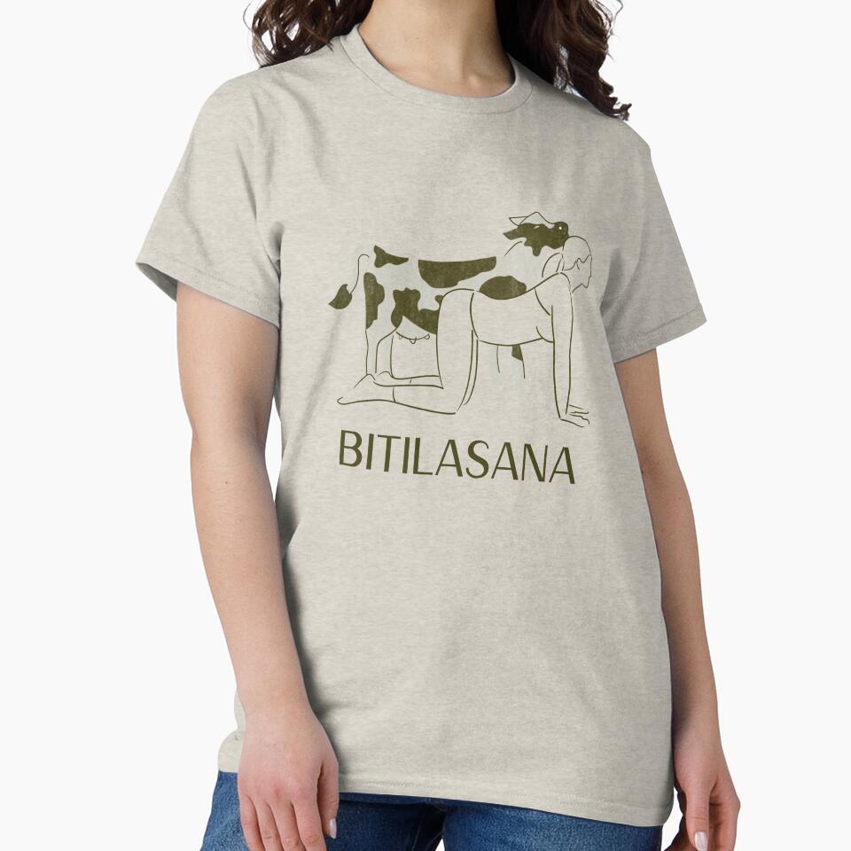 Cow Yoga Pose Bitilasana – Gentle Stretch Meditation Yoga Design by WellspringXflow