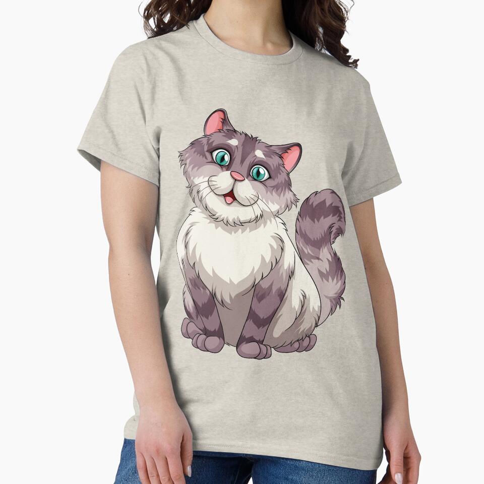 Funny Cat Pattern, Cute Cat Sweatshirt, by Ristinga