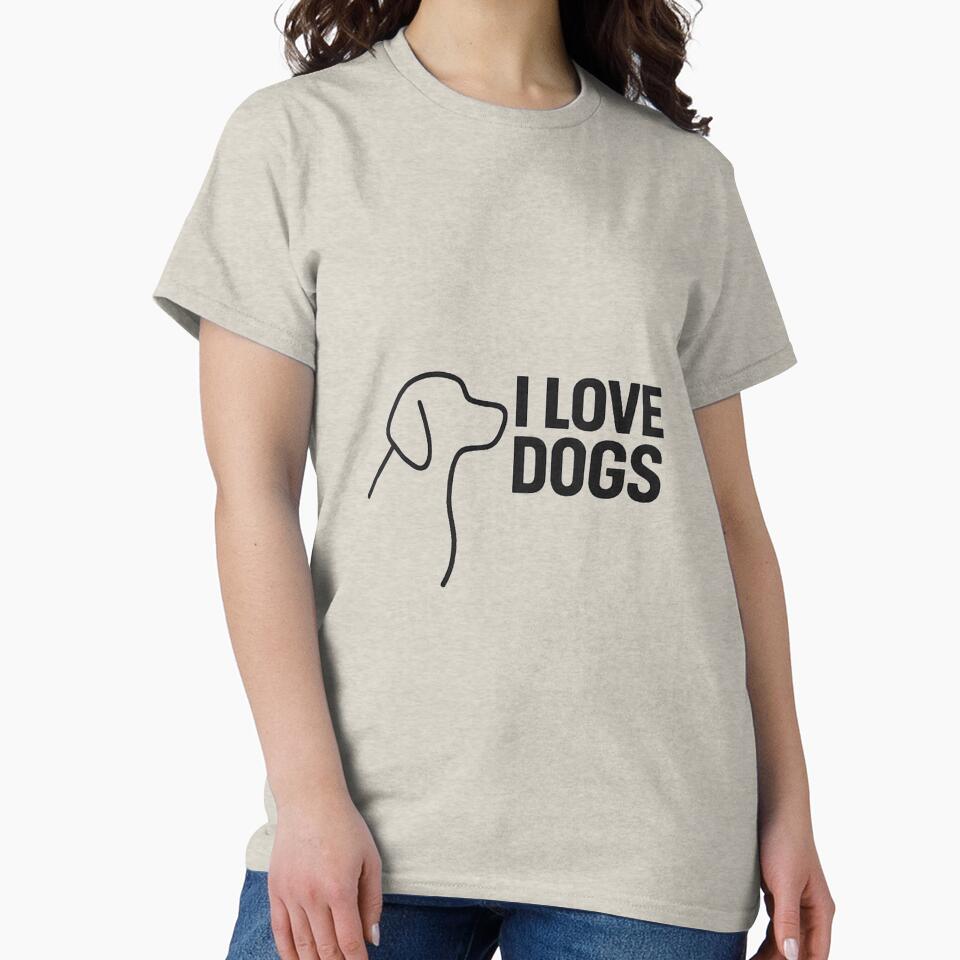 I Love Dogs – Minimalist Dog Lover Quote Design by StyleLap