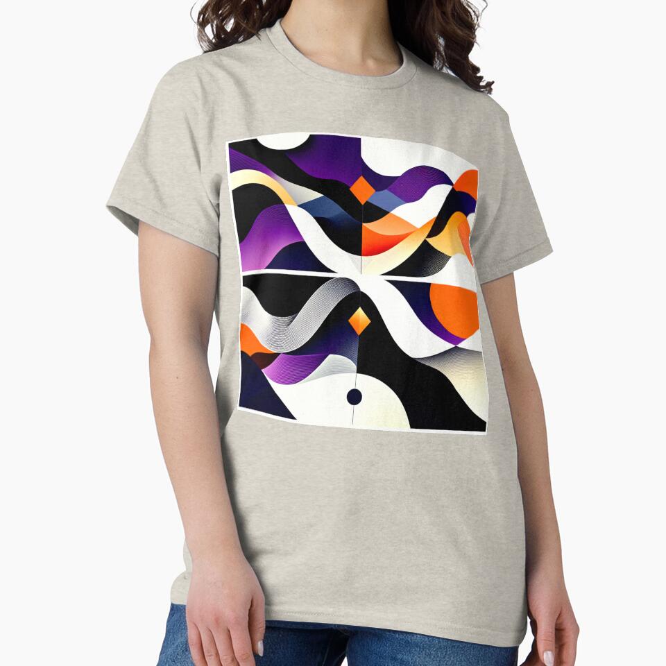 prismatic rhythm 4 color abstract colorful geometric design by SmashingDeals