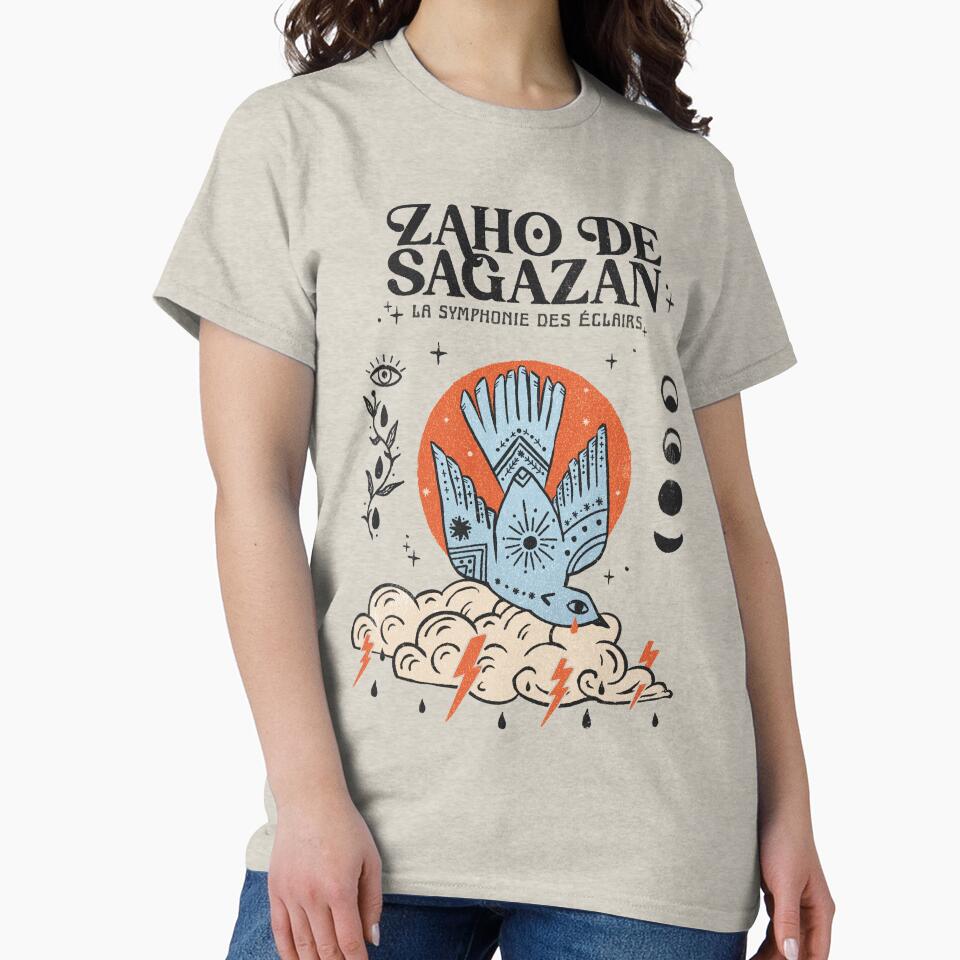 La Symphonie des Éclairs – Mystical Bird & Sun Folk Art Inspired by Zaho de Sagazan by Miaou Studio