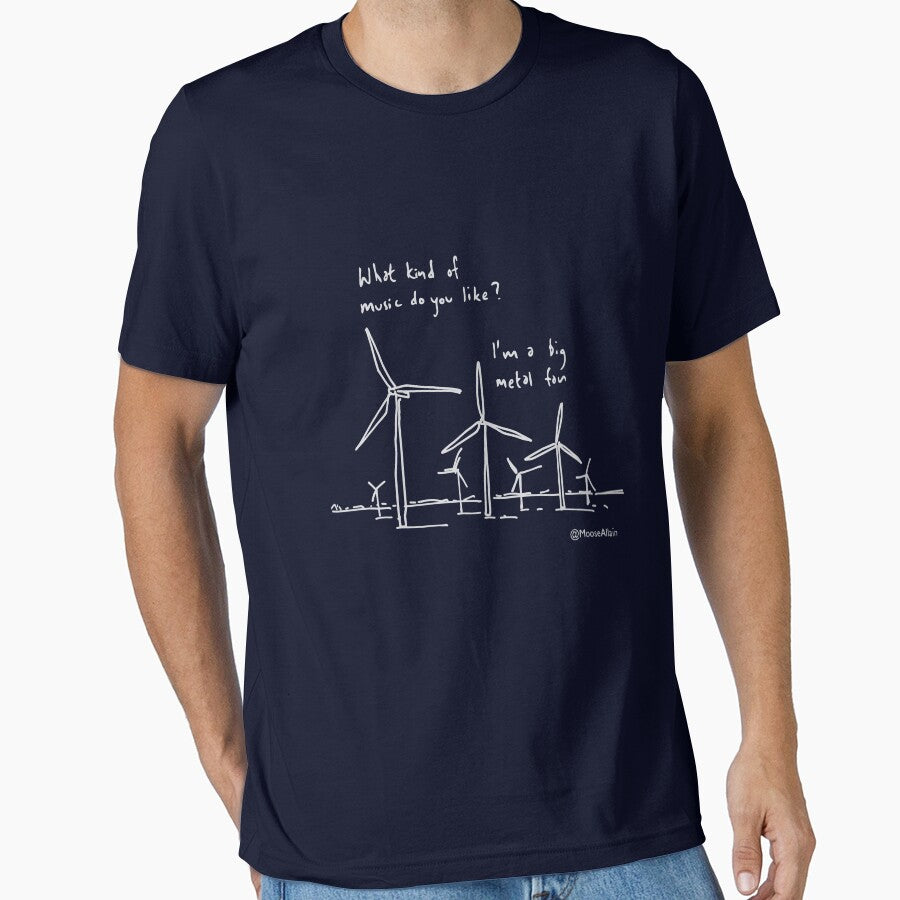 Metal Fan - pale print for dark t-shirts by worldofmoose