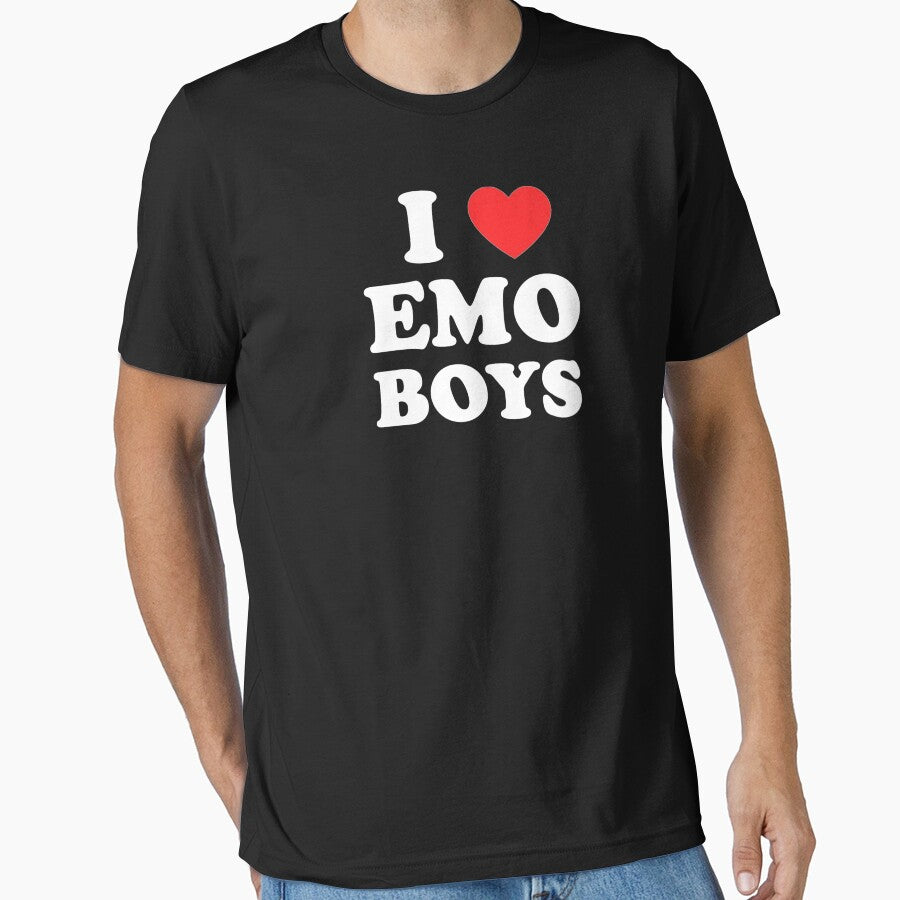 I LOVE EMO BOYS Y2K GRAPHIC T-SHIRT by takemeoffshirts
