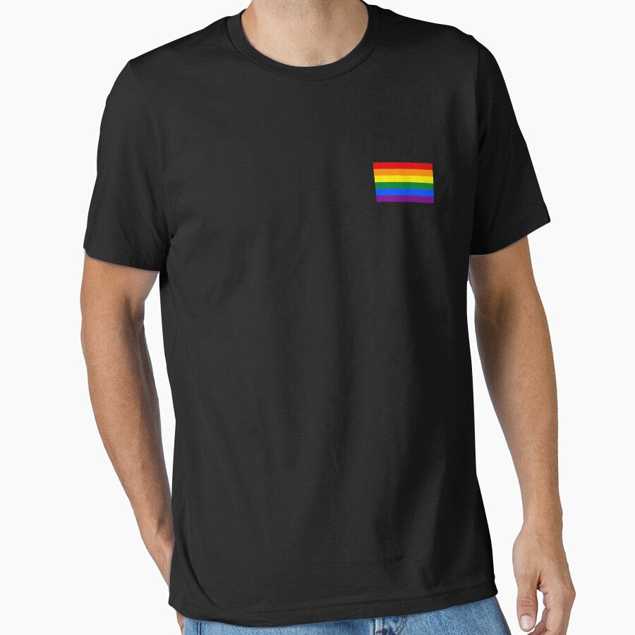 Gay Pride Flag - Minimalist T-Shirt by camdoesdesign