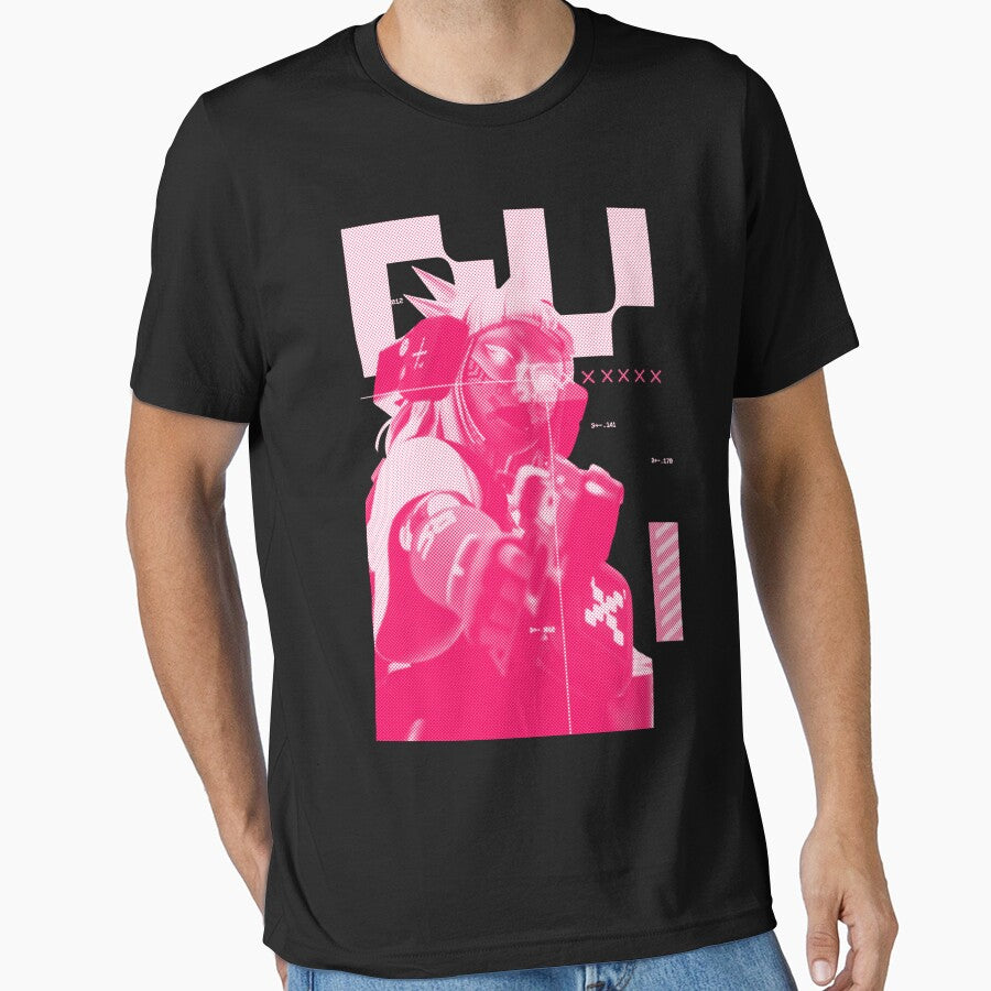 Glitch Neon Pink Glitch Sci-Fi Streetwear by tessaaxx