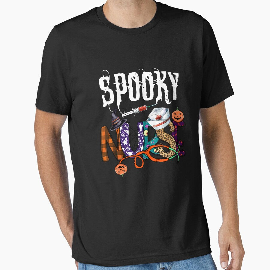 Spooky Halloween Nursing Shirt Nurse Funny by R&BApparel