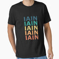 Iain Name T Shirt - Iain Vintage Retro Name Gift Item Tee by oldsbyisai