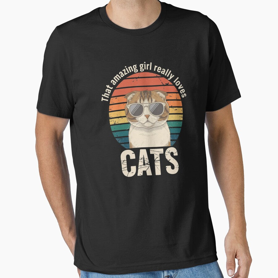 That Amazing Girl Really Loves Cats Animal Lover by CORJIDOG-ART