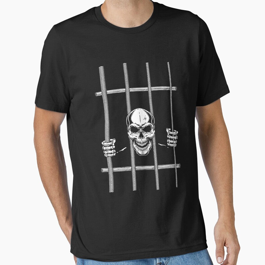 Behind 4 Strings. Skull Bassist. Skeleton Behind Bass Guitar Strings. by GuitarSwitch