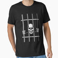 Behind 4 Strings. Skull Bassist. Skeleton Behind Bass Guitar Strings. by GuitarSwitch