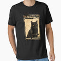 Cat Poster - Let Me Check My Giveashitometer Nope Nothing, Black Cat by Harrison-Dream