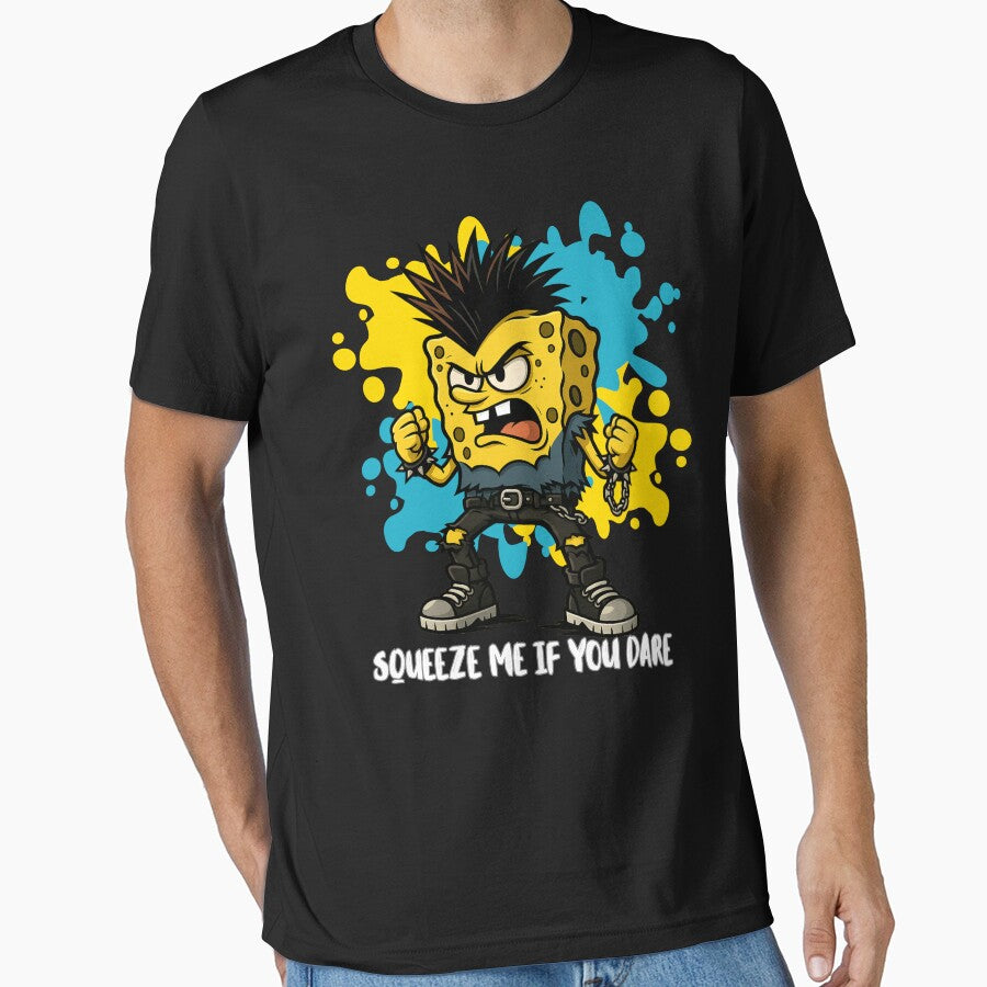 Squeeze Me If You Dare| SpongeBob Crewneck Tshirt by skkyfaithArtz