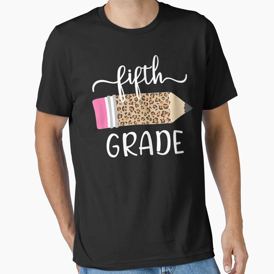 Leopard Print Hello Fifth Grade First Day Of School Teacher by Vivarshop