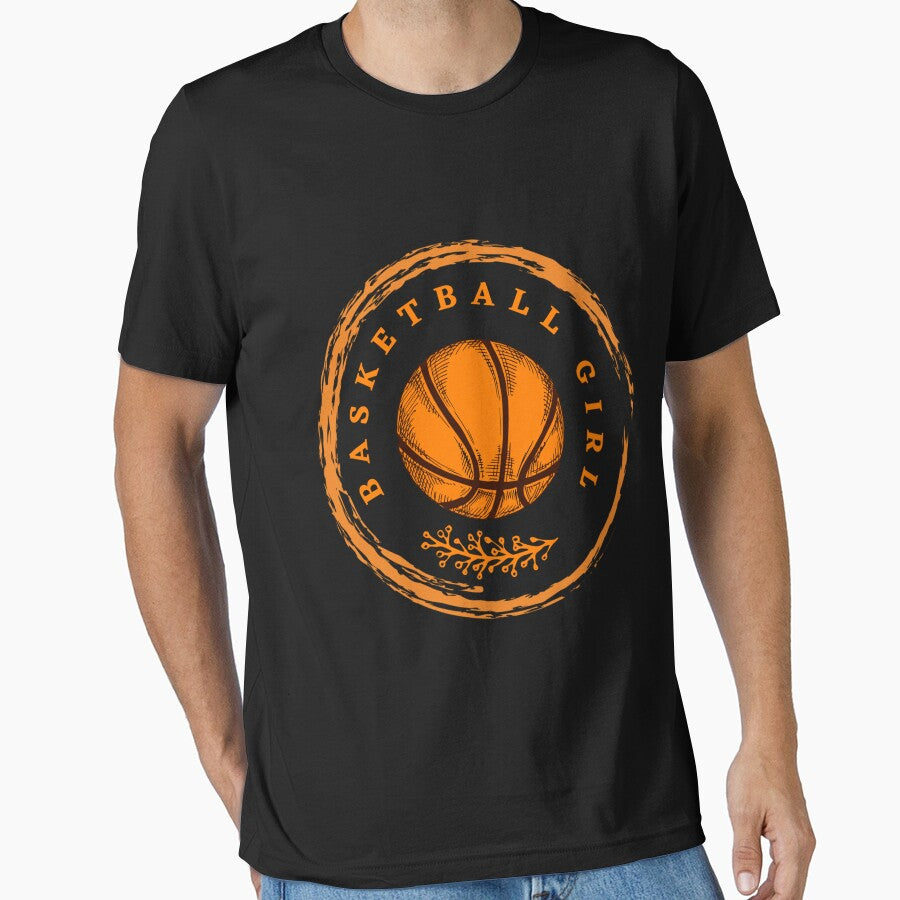 Basketball Girl Basic T-Shirt Sticker by heajosephgi3