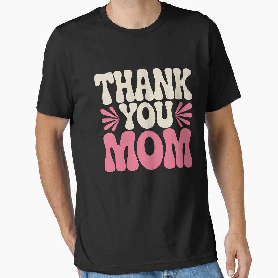 Retro Thank You Mom Sublimation Design | Groovy Mother's Day Clipart for T-Shirts, Cards & Gifts by azaelbay7