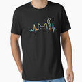Heartbeat Cat Lover Animal Silhouette Cute Cat by JayceTucker89