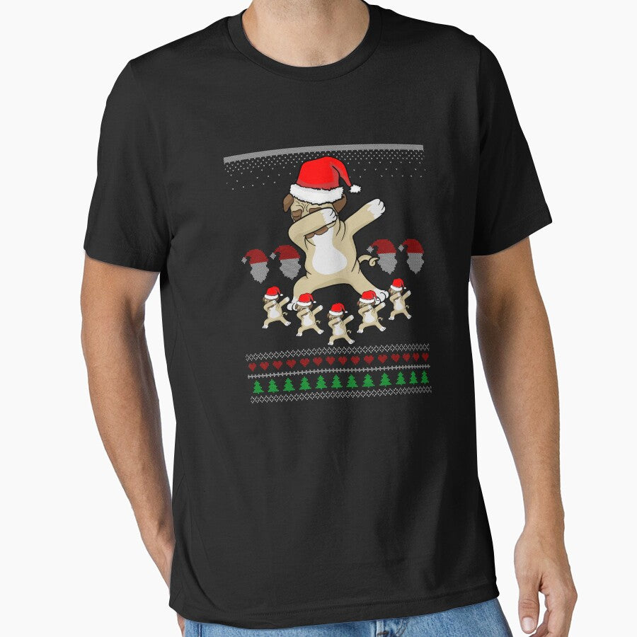 Cute Dabbing Pug Dog Owner Christmas Ball Winter Holiday Season Furbaby Pet Canine Animal Lover Breeder Dab by VollLaser