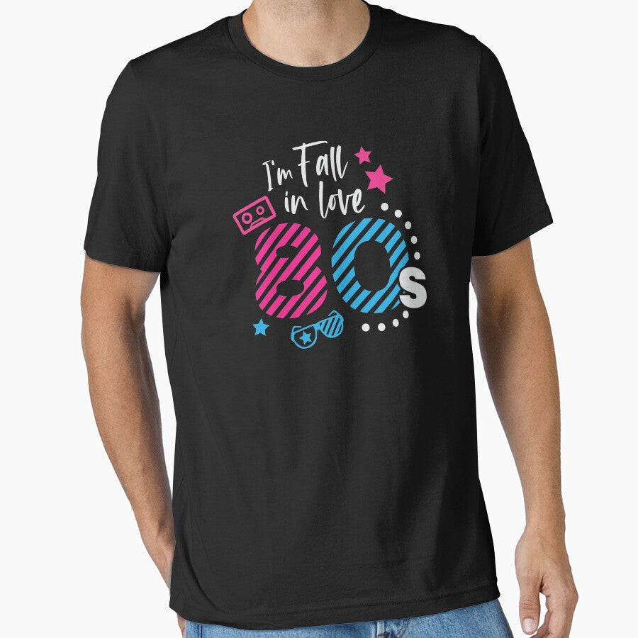 I'm Fall in love 80s, graphic illustration by Nesdigiart