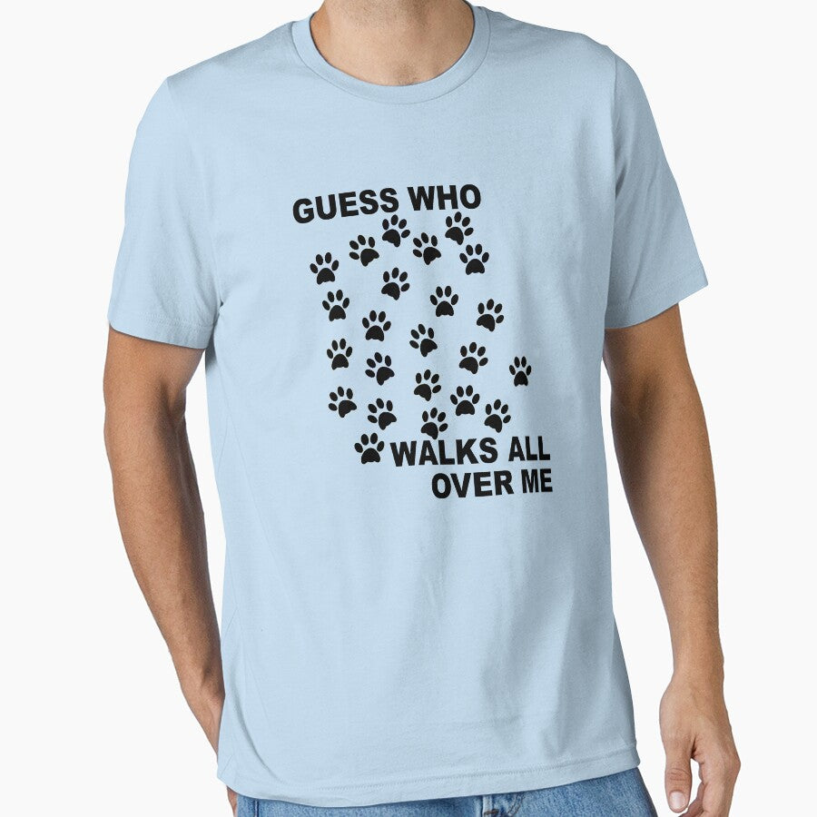 Guess Who Walks All Over Me Cat's Paw Prints by Rightbrainwoman