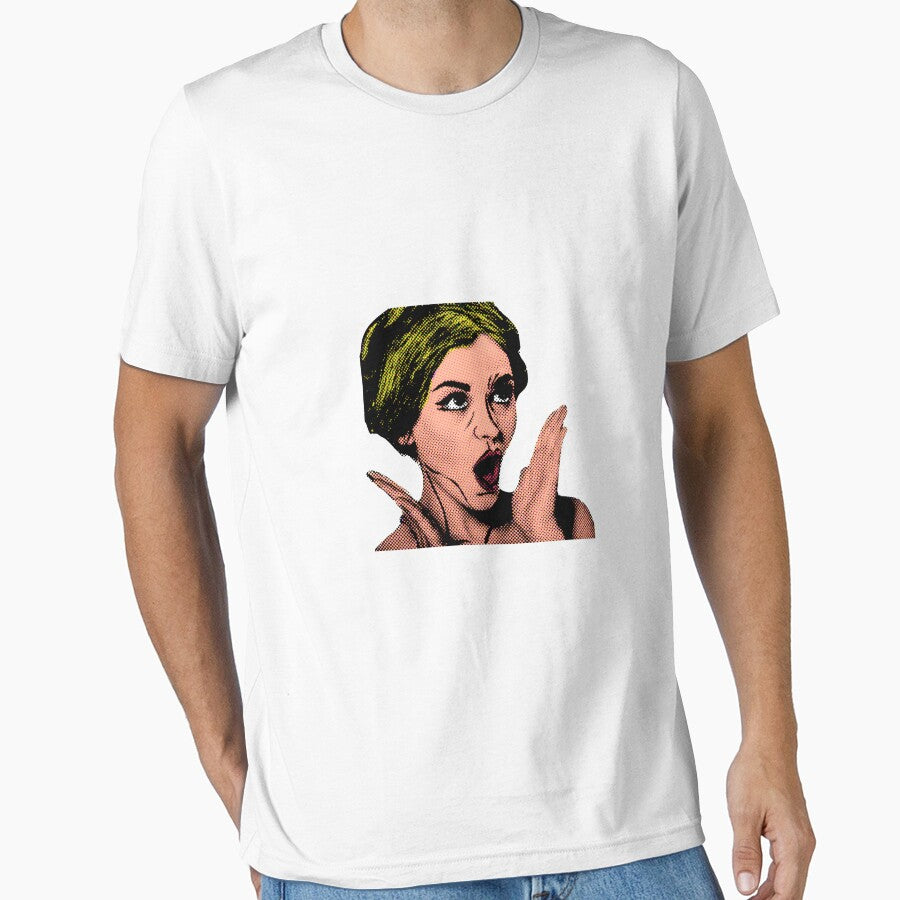 Pop Art Shirt,Shocked Woman shirt,Woman Pop art by LuckyCatStore