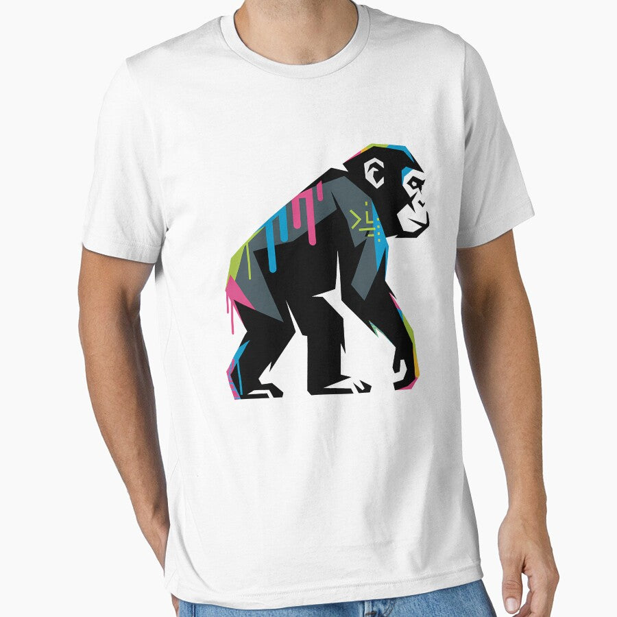 Geometric Urban Ape – Streetwear Monkey Art by RoyesButler