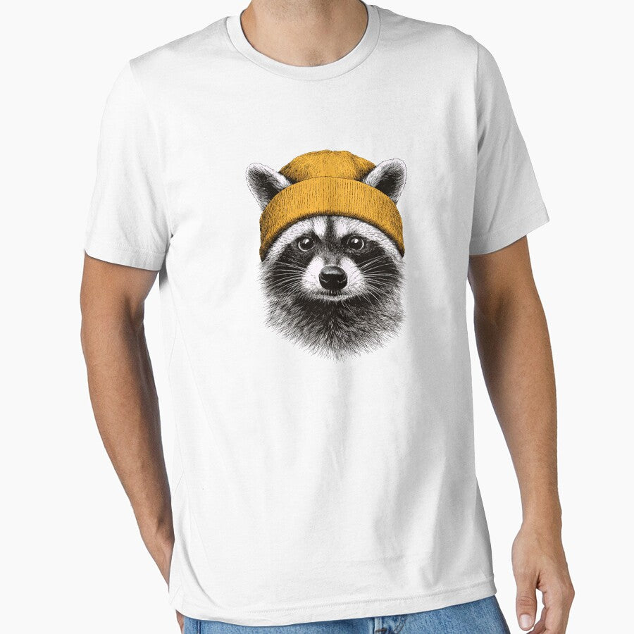 Raccoon Wearing Beanie by raccoon2opossum