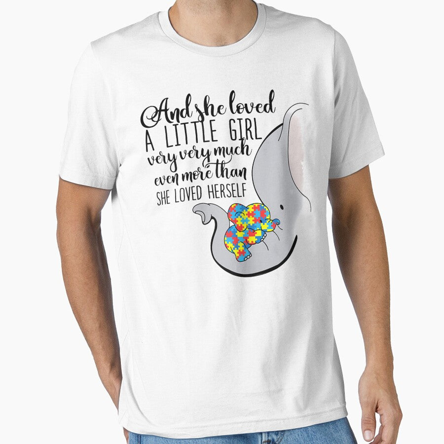 Womens She Loved A Little Girl Very Much Autism Elephant Mom by AntwoneStudio