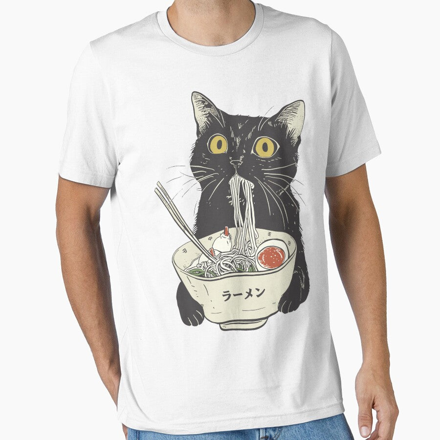Cute Cat Eating Ramen by Faissal Thomass