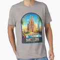 Barcelona Vintage Travel Illustration by HomeLivingCo