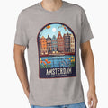 Amsterdam Vintage Travel Illustration by HomeLivingCo