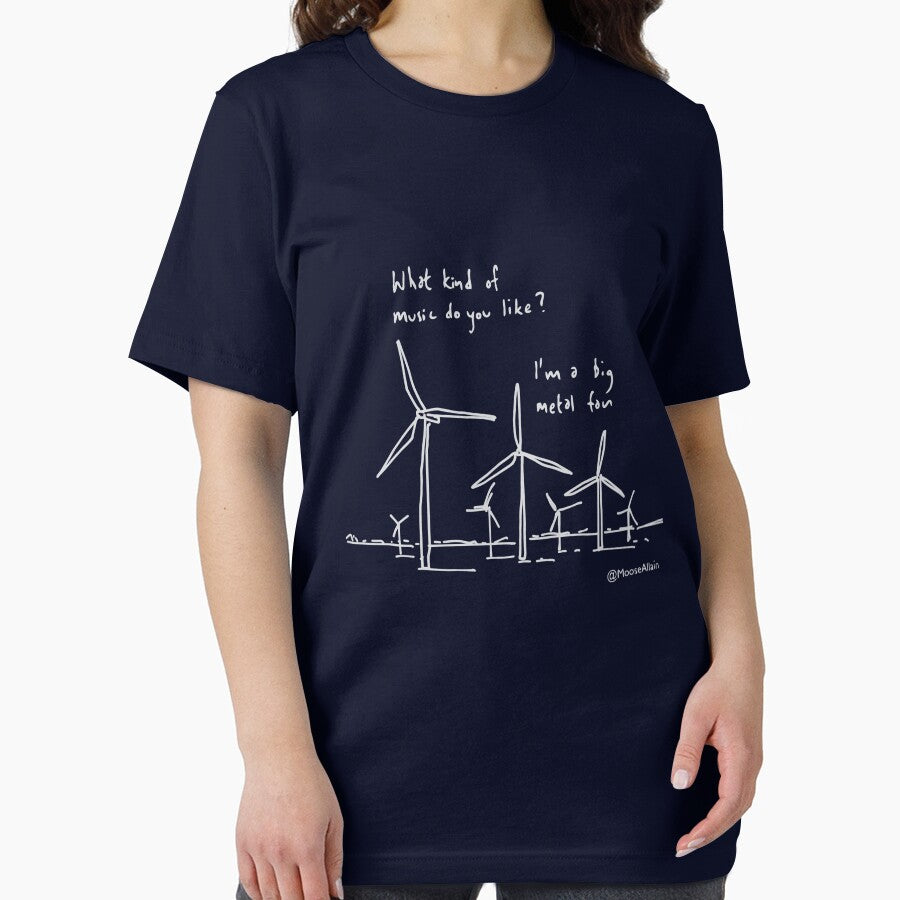 Metal Fan - pale print for dark t-shirts by worldofmoose