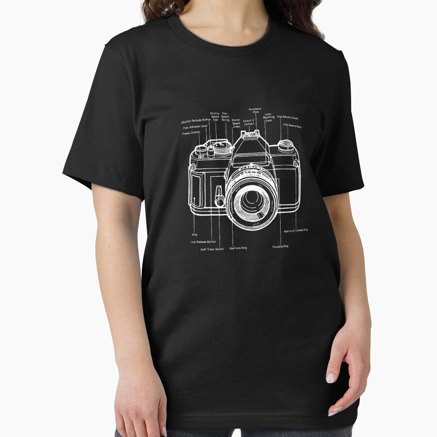 35mm Film Camera Schematic (white on black) by KentFrost