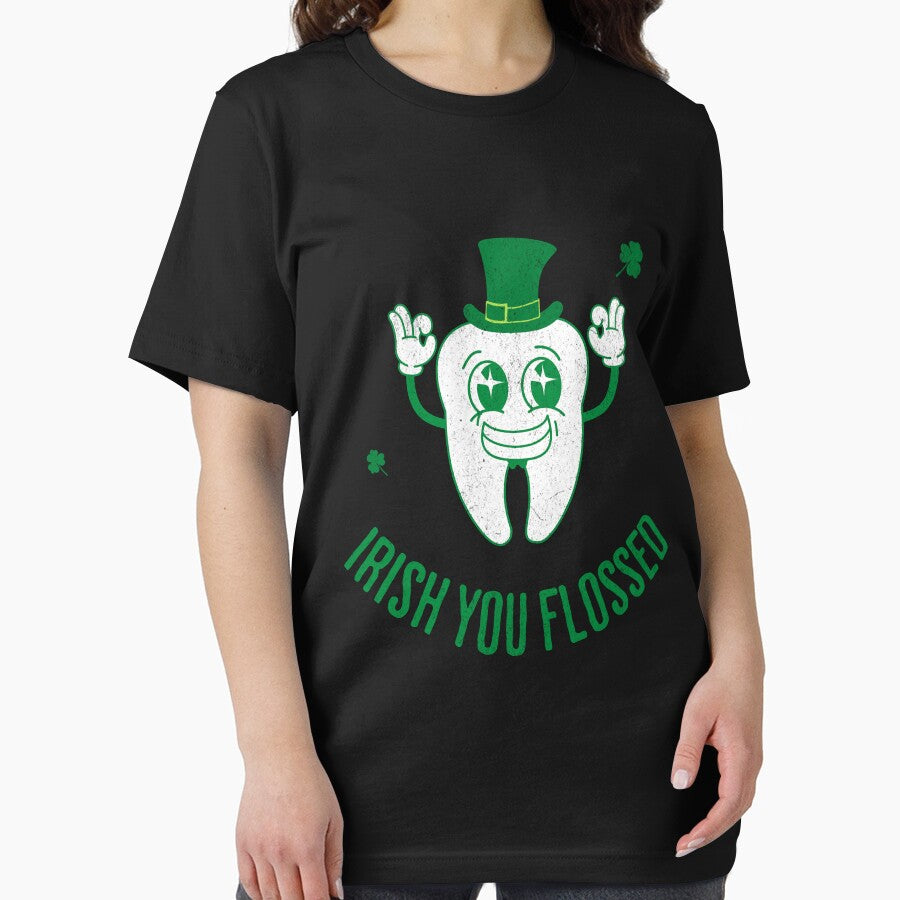 Irish You Flossed St Patricks Day Dental Tooth Dentist Humor by UniTeeCo