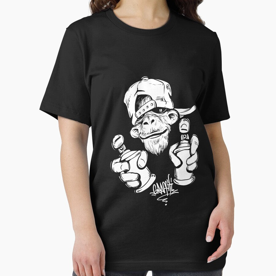 T-SHIRT, graffiti monkey; street art, street fashion by NOURnina