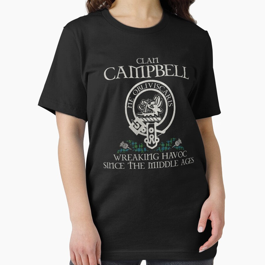 Clan Campbell crest Scottish surname tartan Thistle vintage by Clan1093