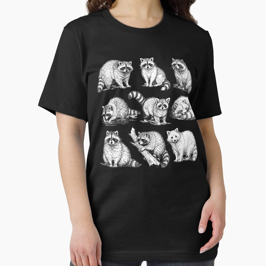 Cats 90s Vintage Tattoo Style Raccoon Lovers Gift by faridman
