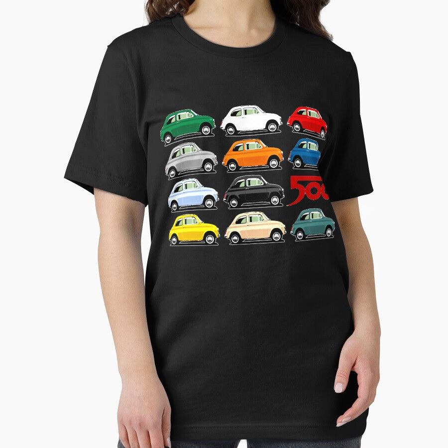 Fiat 500 Side View Classic Shirt  Hoodie  2 Classic T Shirt by TiffanyCar