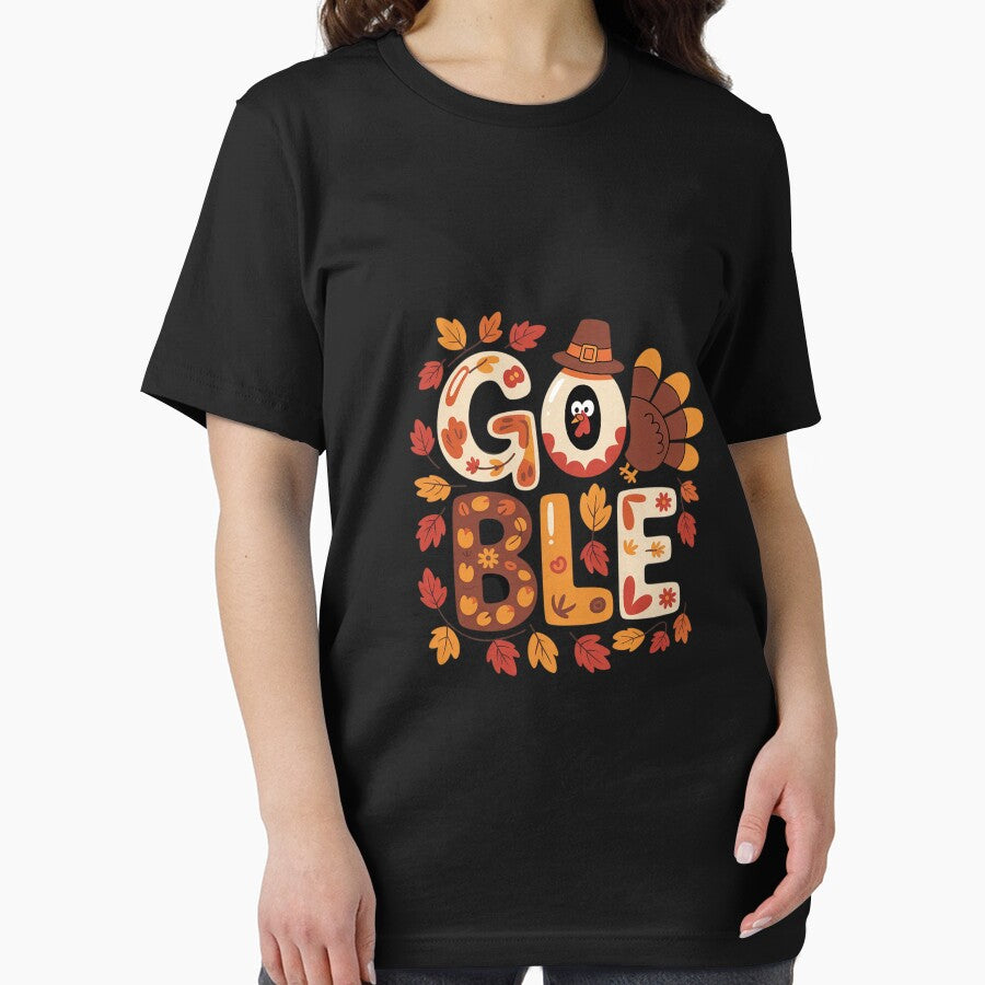 Gobble Turkey Cute Happy Thanksgiving Day Men Women by DigitaldeligArt