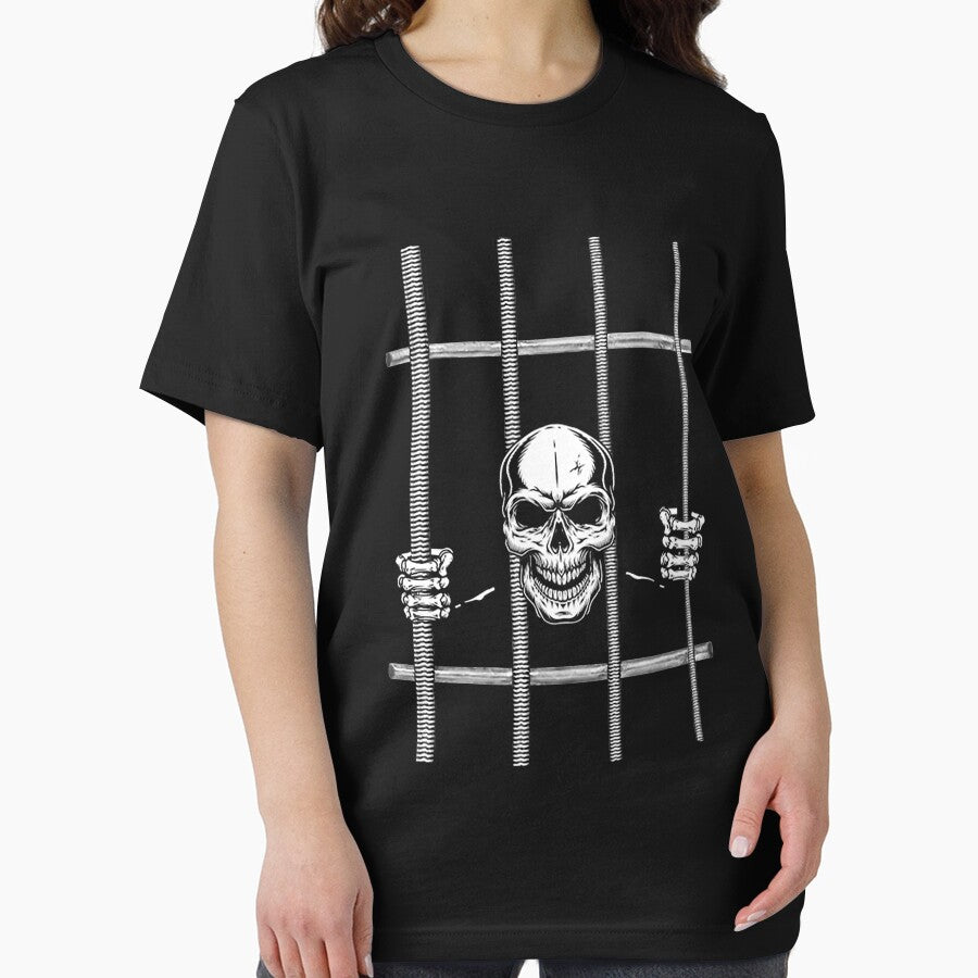 Behind 4 Strings. Skull Bassist. Skeleton Behind Bass Guitar Strings. by GuitarSwitch