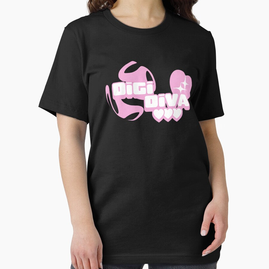 Digi Diva - Pink Y2K Digital Girl Power Heart Design aesthetic by BohoByte Design
