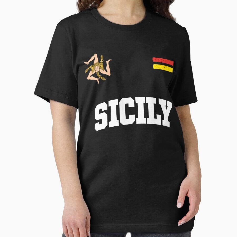 Vintage Sicily Italy Sicilian Flag Italia Pride by MrEddie10