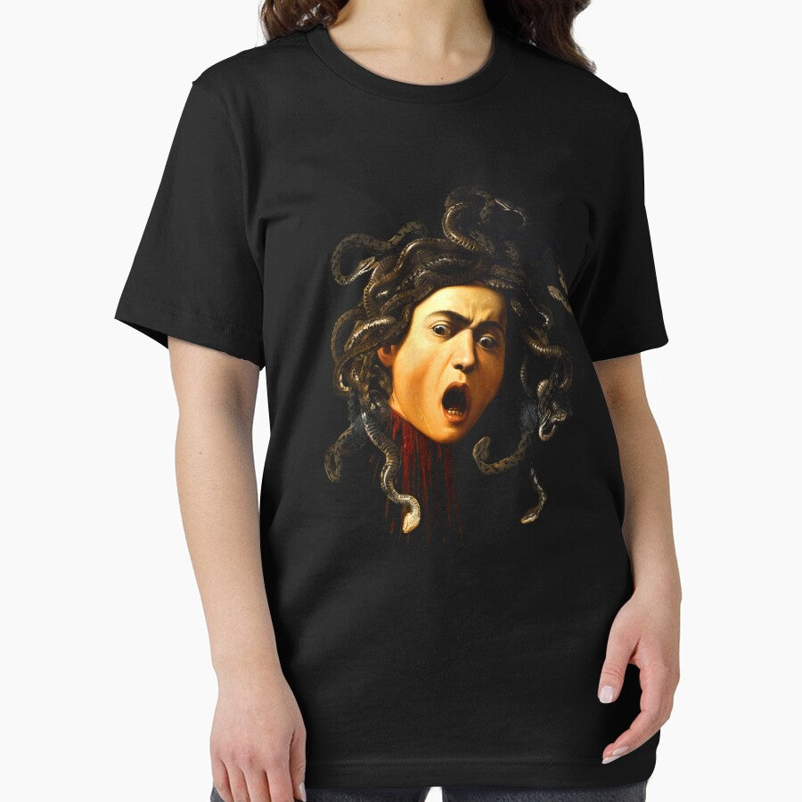 Caravaggio Medusa Fine Art Painting Lover Goth Horror gift t shirt by Johannesart