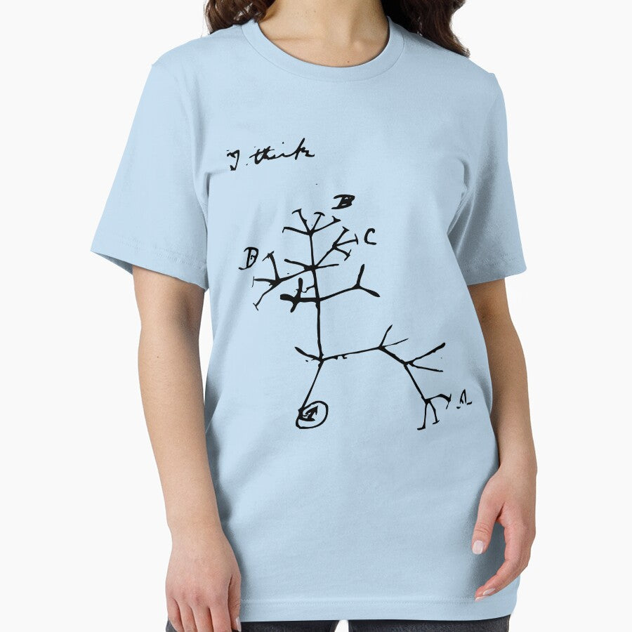 Darwin I Think Tree (Black) by sciencemerch