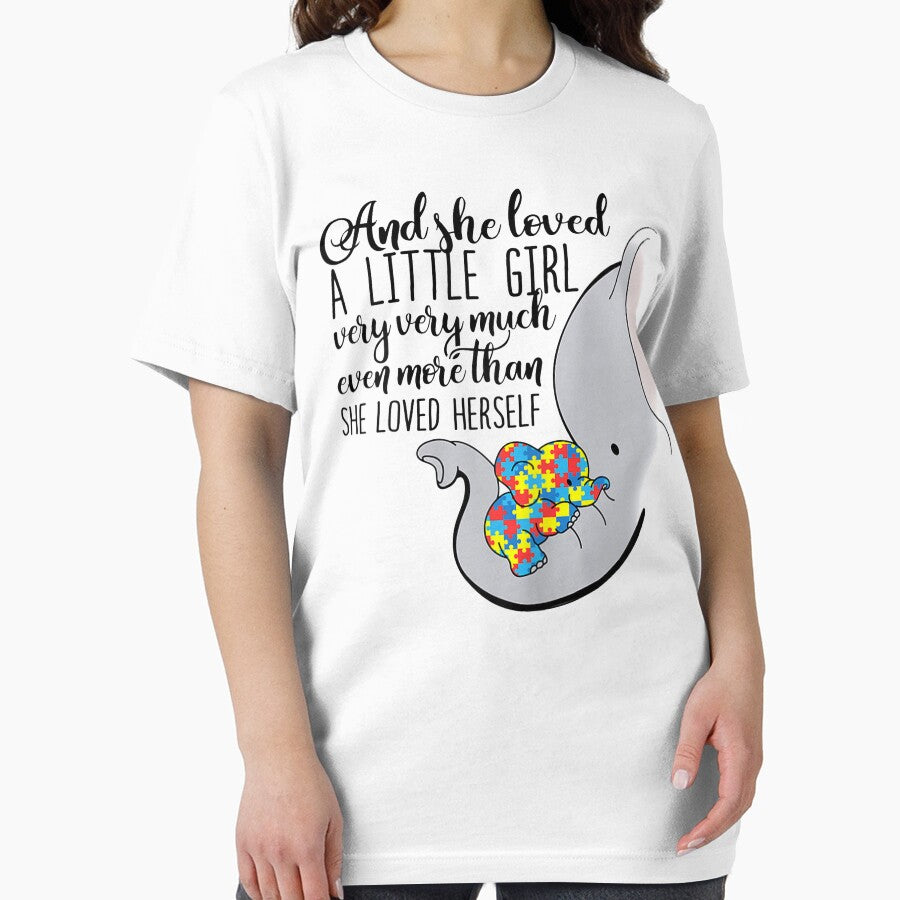 Womens She Loved A Little Girl Very Much Autism Elephant Mom by AntwoneStudio