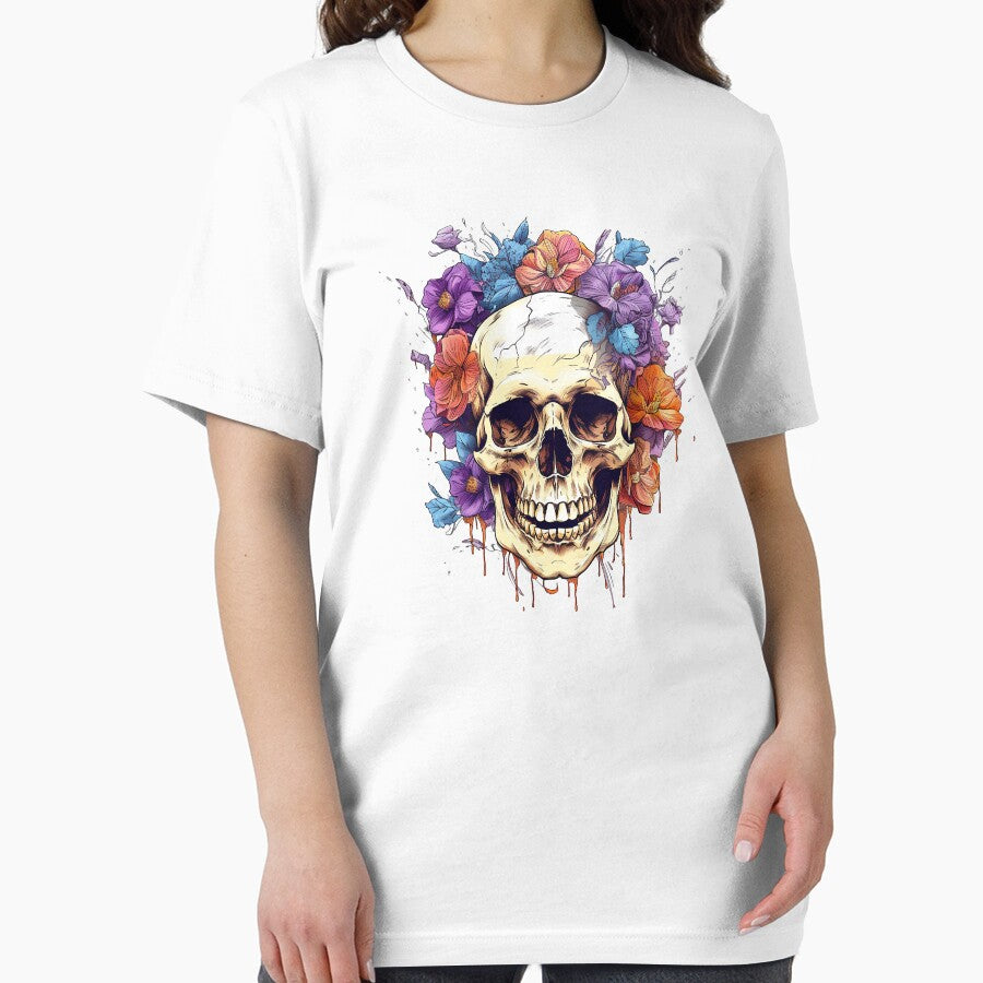 Dripping Skull and Wild Flowers by CoutureCrypt
