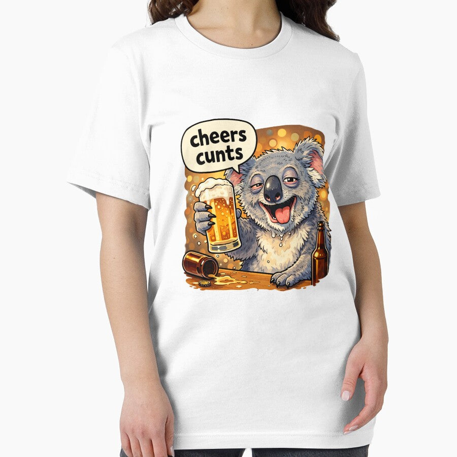 Drunk Koala Cheers Cunts Funny Beer Cartoon by UrbanKangaroo