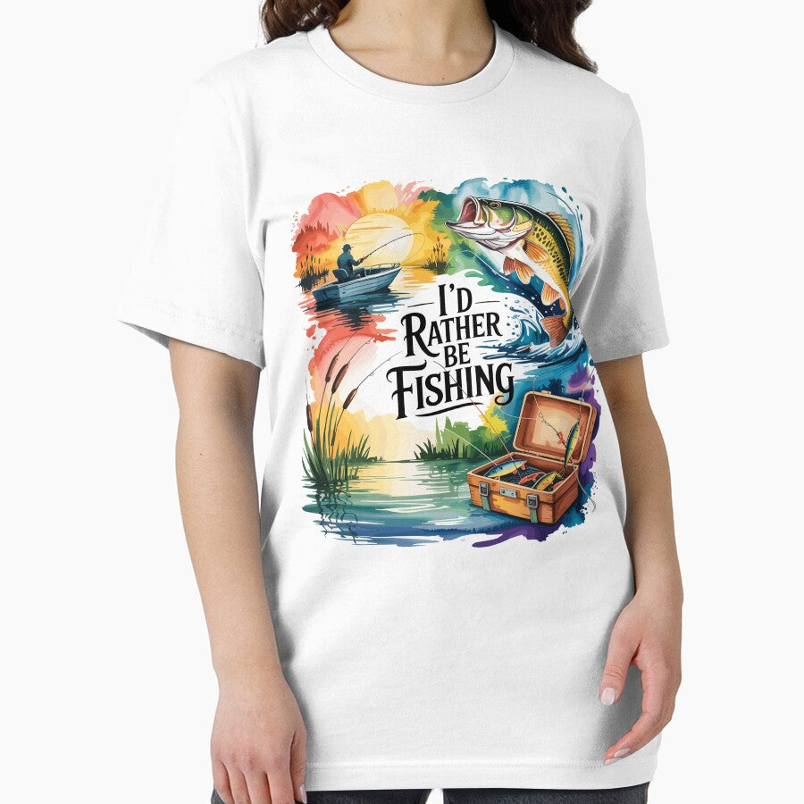 Brushstroke Fishing T-shirt by Winther-Art