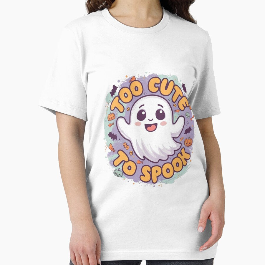 Too Cute To Spook SVG, Retro Ghost Png, Girl Halloween Shirt by cookigraphic